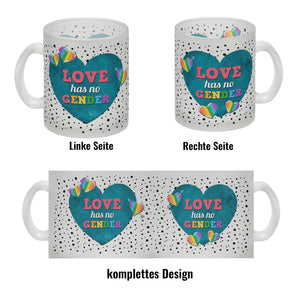 Kaffeebecher mit Spruch: Love has no gender