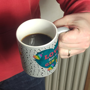 Kaffeebecher mit Spruch: Love has no gender