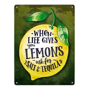 When Life gives you Lemons… Motivation Metallschild