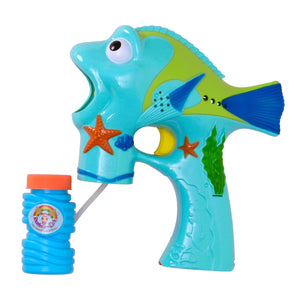 Fisch Seifenblasenpistole mit Licht und Sound in türkis