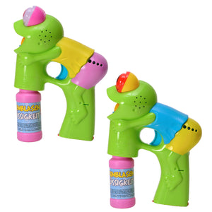 Frosch Seifenblasenpistole mit Licht, Sound und gelbem Shirt