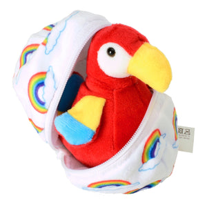 Papagei im Ei Kuscheltier