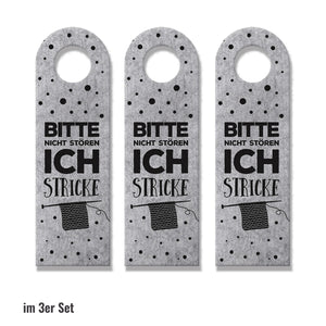 Bitte nicht stören, ich stricke oder Komm rein Türhänger