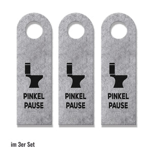 Toiletten Türhänger mit Klo Motiv und Spruch: Pinkelpause
