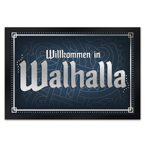 Willkommen in Walhalla Fußmatte mit Runen Motiv