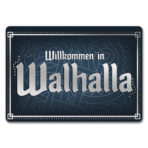 Willkommen in Walhalla Fußmatte mit Runen Motiv