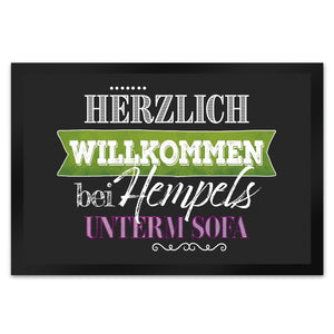 Herzlich Willkommen bei Hempels unterm Sofa Fußmatte mit Motiv