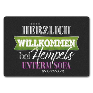Herzlich Willkommen bei Hempels unterm Sofa Fußmatte mit Motiv