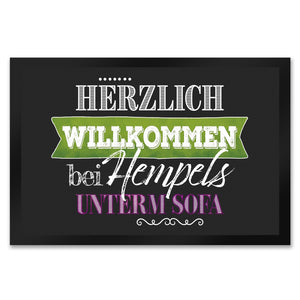 Herzlich Willkommen bei Hempels unterm Sofa Fußmatte mit Motiv