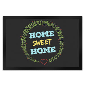 Home Sweet Home Fußmatte mit Blumen Motiv