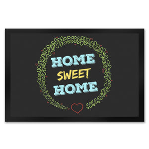 Home Sweet Home Fußmatte mit Blumen Motiv