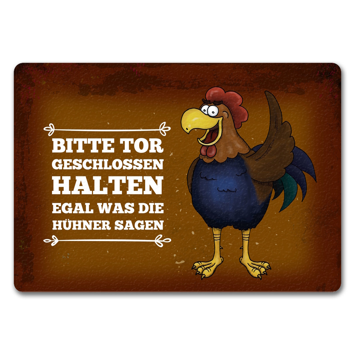 Bitte Tor geschlossen halten... Hahn Fußmatte