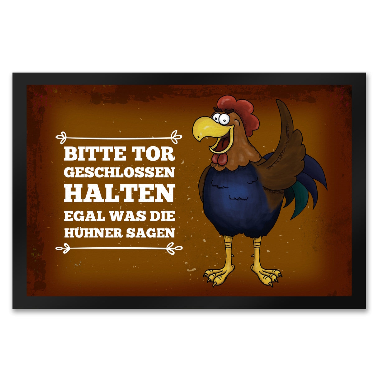 Bitte Tor geschlossen halten... Hahn Fußmatte