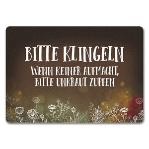 Bitte klingeln - Unkraut Fußmatte