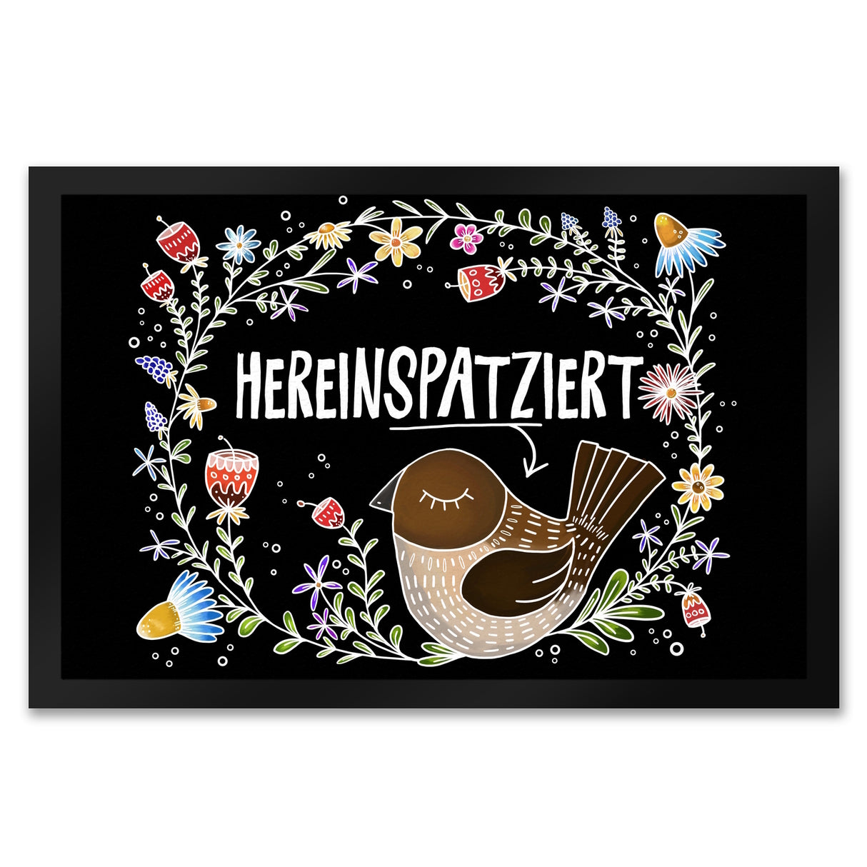 Hereinspatziert Vogel Fußmatte