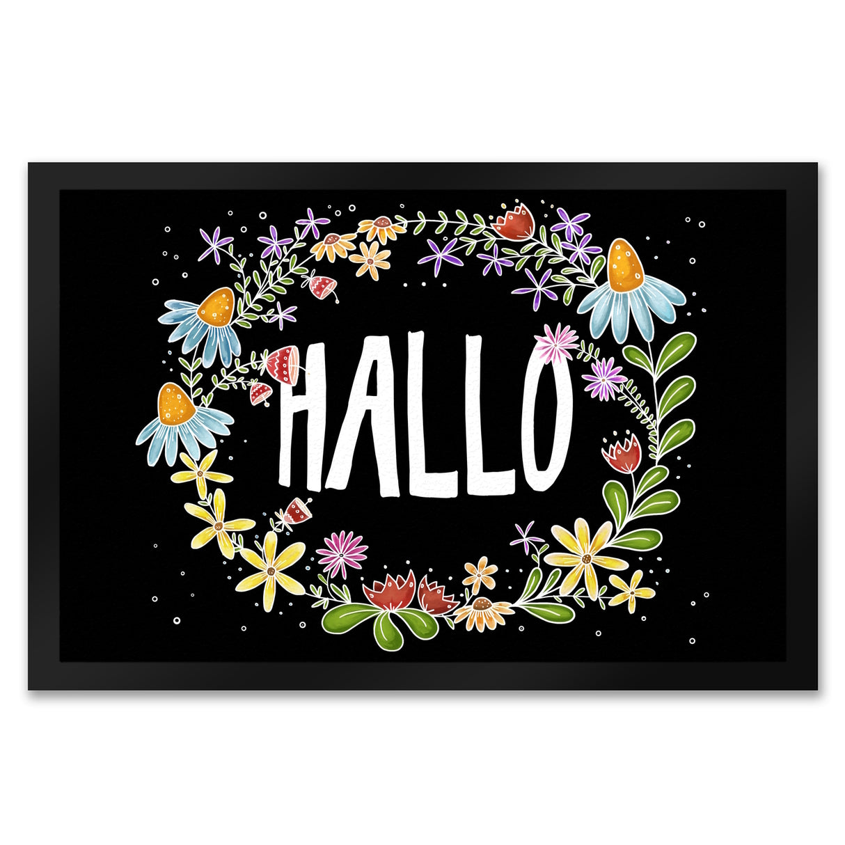 Hallo Blumen Fußmatte