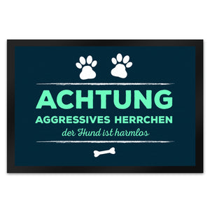 Achtung aggressives Herrchen Fußmatte