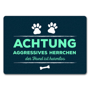 Achtung aggressives Herrchen Fußmatte