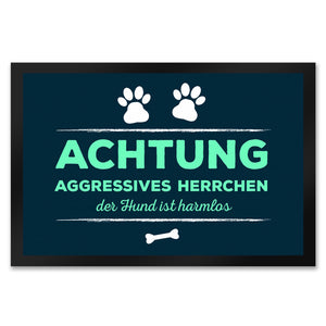 Achtung aggressives Herrchen Fußmatte