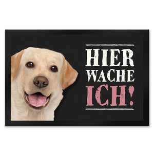 Hier wache ich! Labrador Fußmatte