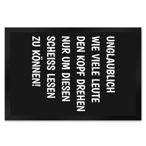 Kopf drehen um diesen Scheiss lesen zu können Fußmatte mit Motiv