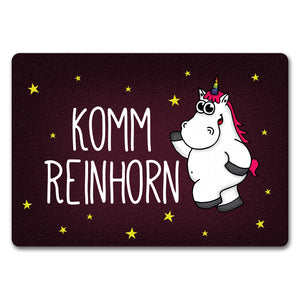 Komm Reinhorn Fußmatte mit Einhorn Motiv