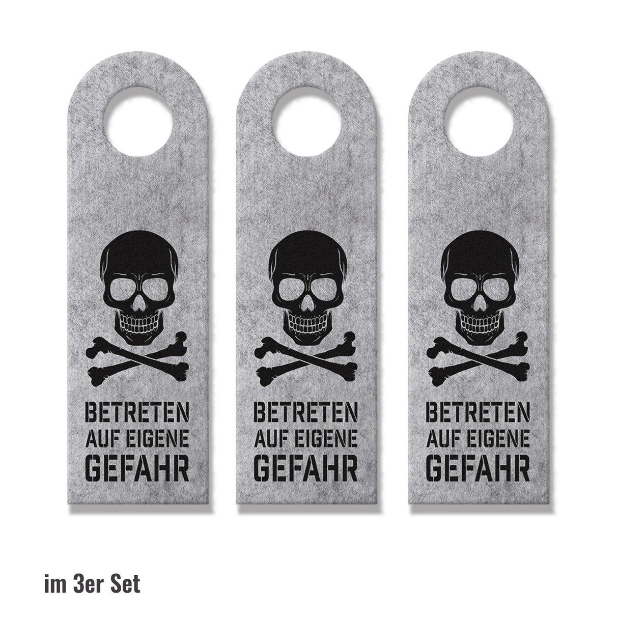 Betreten auf eigene Gefahr Totenkopf Türhänger