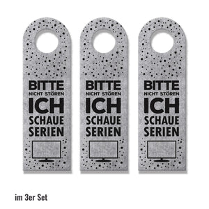 Bitte nicht stören, ich schaue Serien oder Komm rein Türhänger
