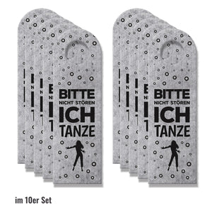 Bitte nicht stören, ich tanze oder Komm rein Türhänger mit Tanz Motiv