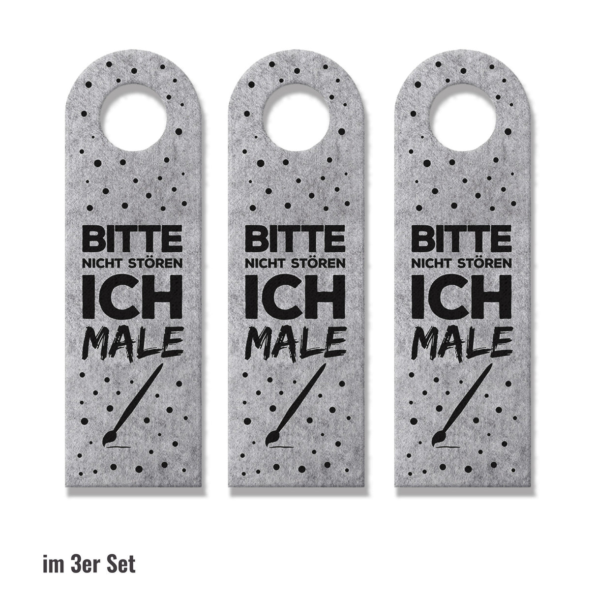 Bitte nicht stören, ich male oder Komm rein Türhänger mit Pinsel Motiv
