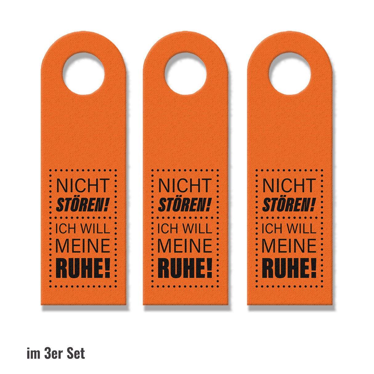 Nicht stören! Ich will meine Ruhe! Türhänger in Orange