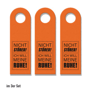 Nicht stören! Ich will meine Ruhe! Türhänger in Orange