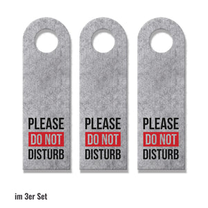 Please do not disturb oder Clean up my room Türhänger mit bunten Balken