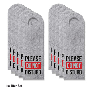 Please do not disturb oder Clean up my room Türhänger mit bunten Balken