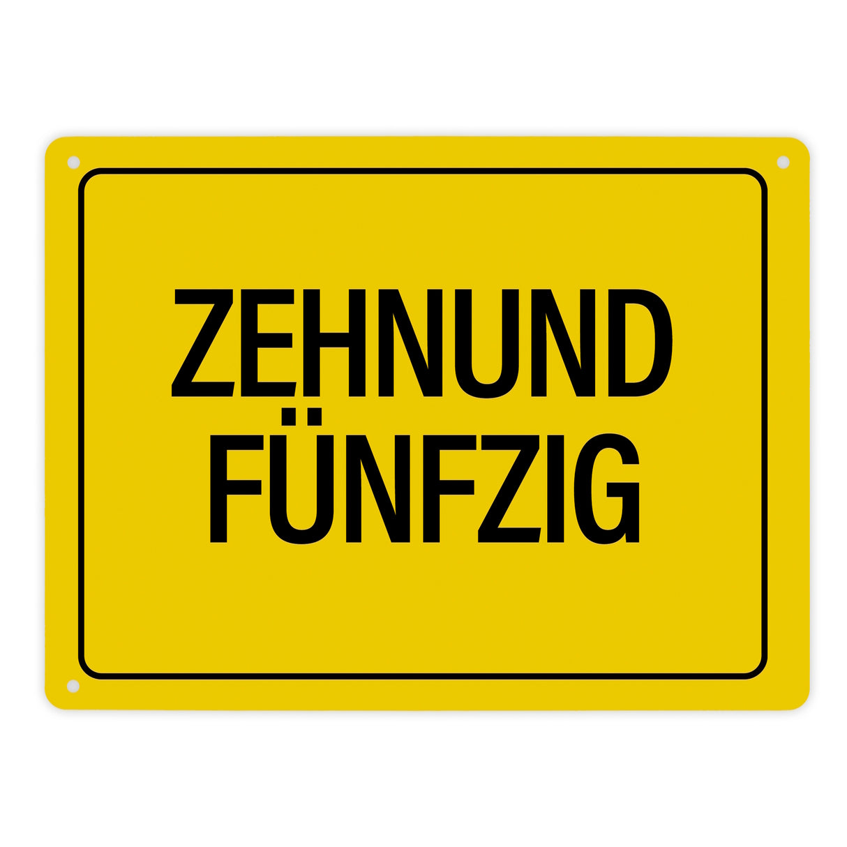 60. Geburtstag Metallschild mit Spruch: Zehnundfünfzig