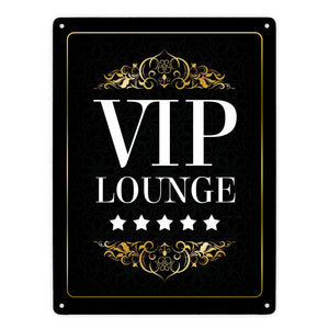 VIP-Lounge Metallschild mit 5-Sterne Motiv