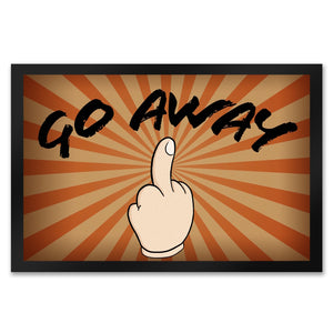 Go away Fußmatte mit Mittelfinger Motiv