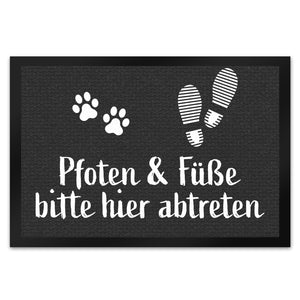 Pfoten und Füße bitte hier abtreten Fußmatte