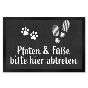 Pfoten und Füße bitte hier abtreten Fußmatte