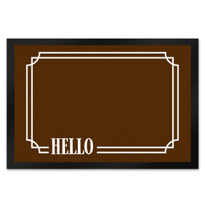 Hello Fußmatte Besuch Gast Gäste Begrüßung Wohnungstüre Türe Zuhause