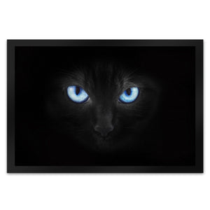 Katzenaugen Fußmatte Katze Kater Auge Haustüre Wohnungstüre Böse Zuhause