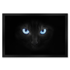 Katzenaugen Fußmatte Katze Kater Auge Haustüre Wohnungstüre Böse Zuhause