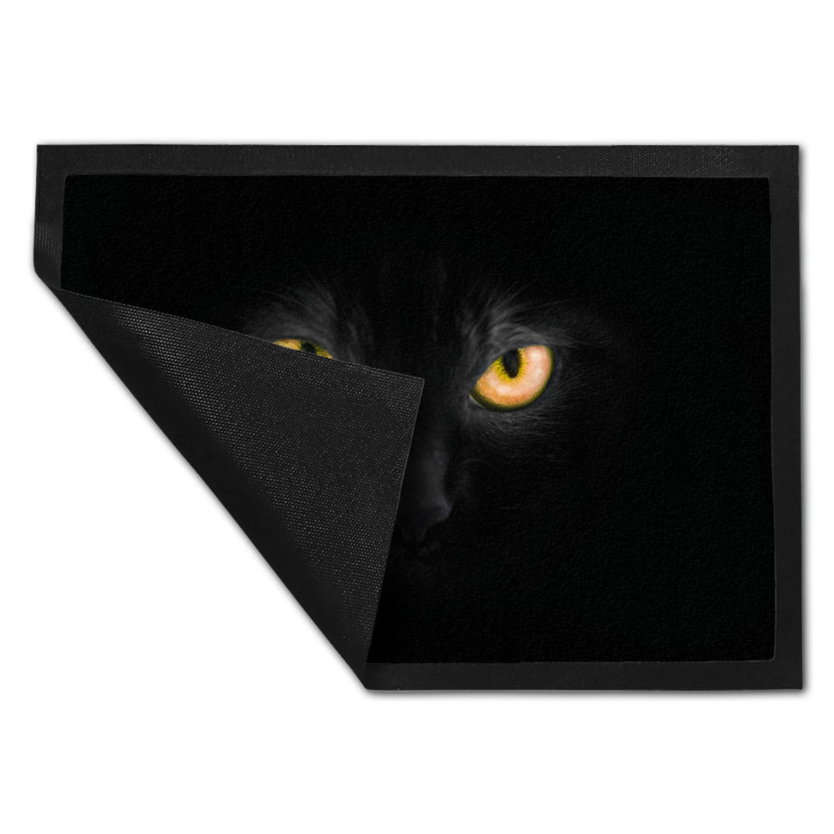 Katzenaugen Fußmatte Katze Kater Auge Haustüre Wohnungstüre Böse Zuhause