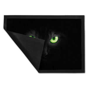Katzenaugen Fußmatte Katze Kater Auge Haustüre Wohnungstüre Böse Zuhause