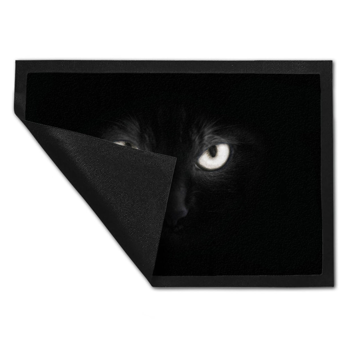 Katzenaugen Fußmatte Katze Kater Auge Haustüre Wohnungstüre Böse Zuhause