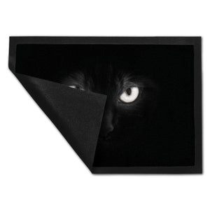 Katzenaugen Fußmatte Katze Kater Auge Haustüre Wohnungstüre Böse Zuhause