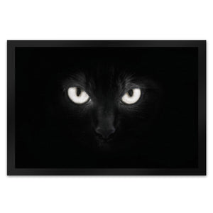 Katzenaugen Fußmatte Katze Kater Auge Haustüre Wohnungstüre Böse Zuhause