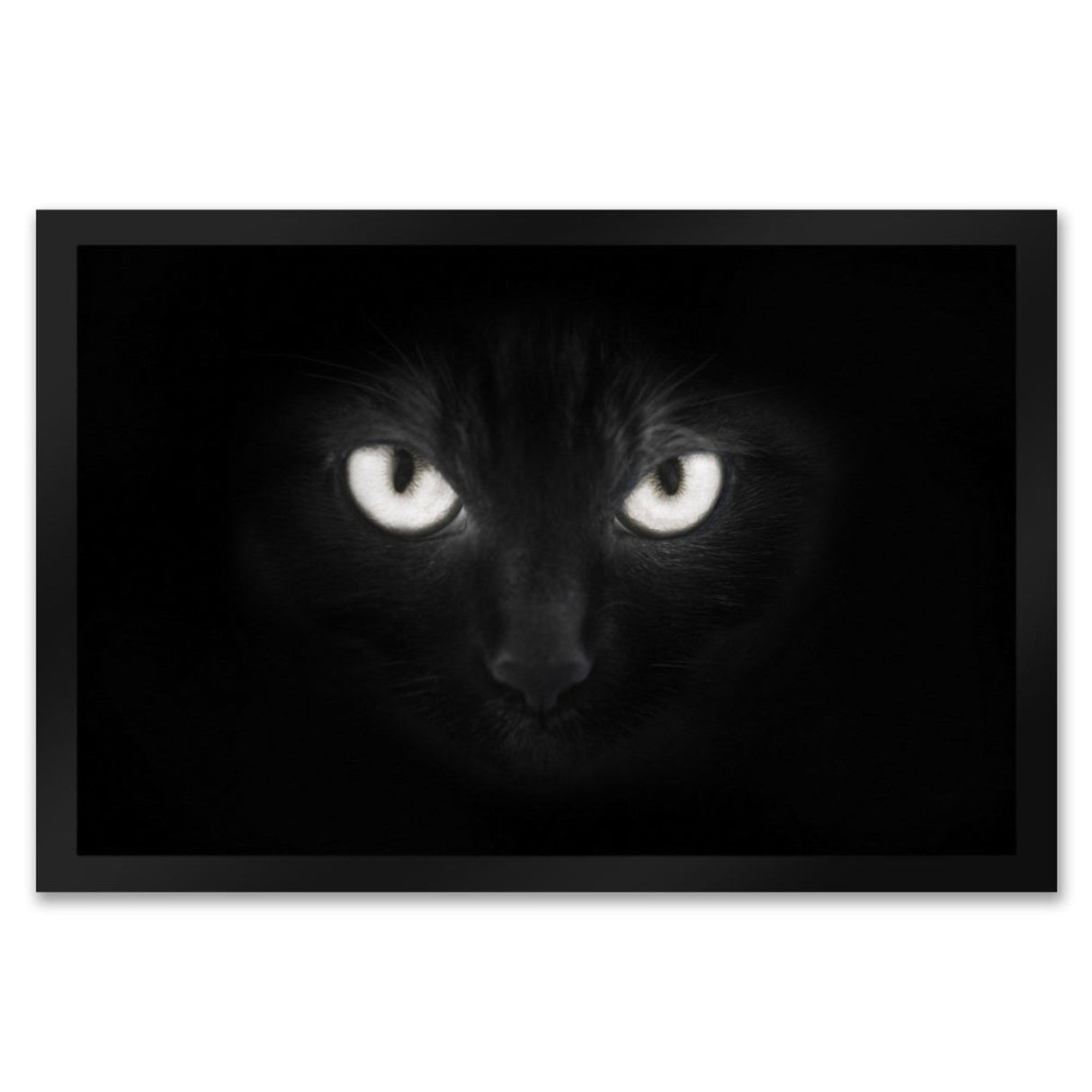Katzenaugen Fußmatte Katze Kater Auge Haustüre Wohnungstüre Böse Zuhause