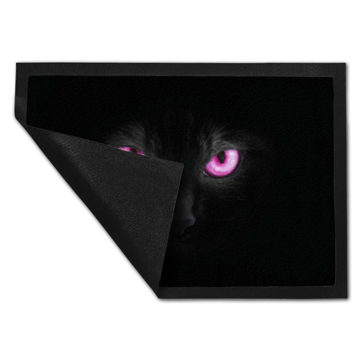 Katzenaugen Fußmatte Katze Kater Auge Haustüre Wohnungstüre Böse Zuhause