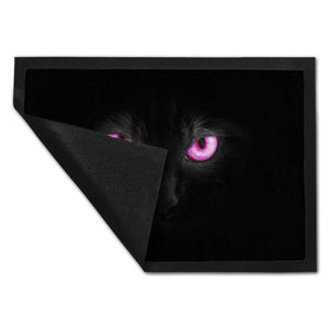 Katzenaugen Fußmatte Katze Kater Auge Haustüre Wohnungstüre Böse Zuhause